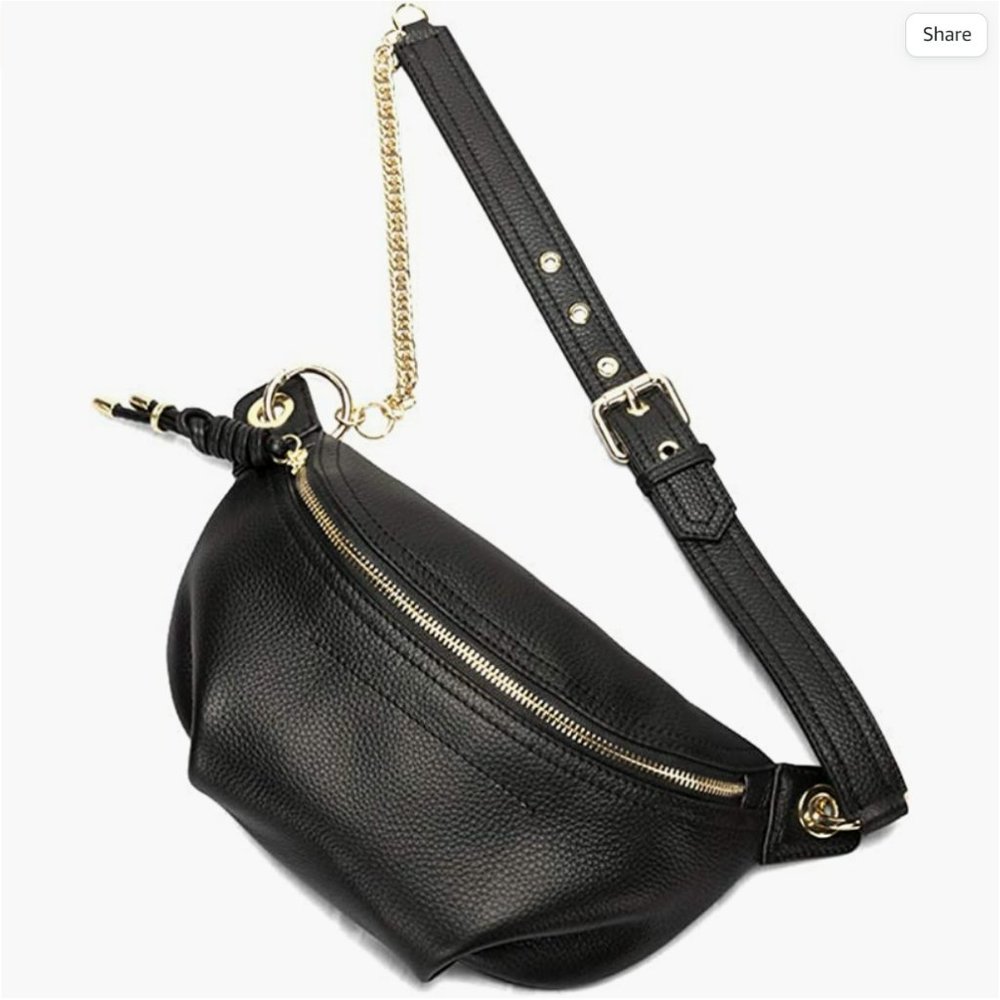 Genuine Leather Fanny Pack Chest Bag